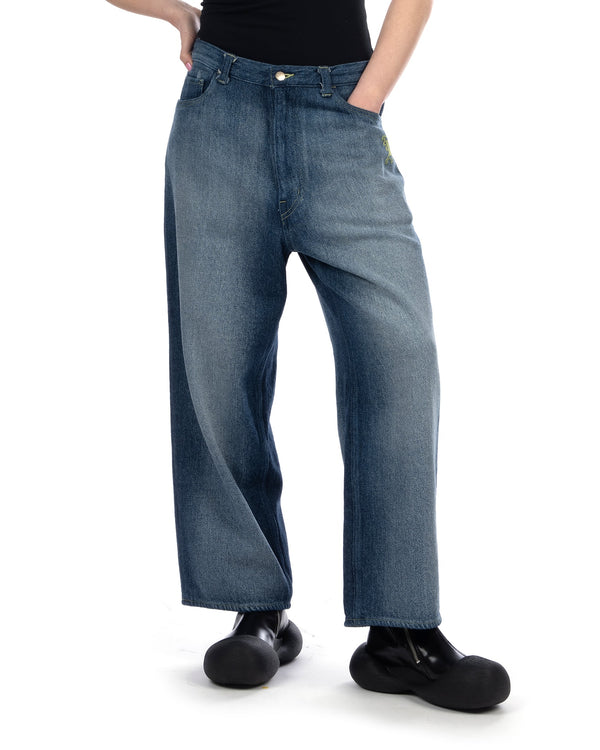 FACETASM | Denim Pants Indigo - Concrete