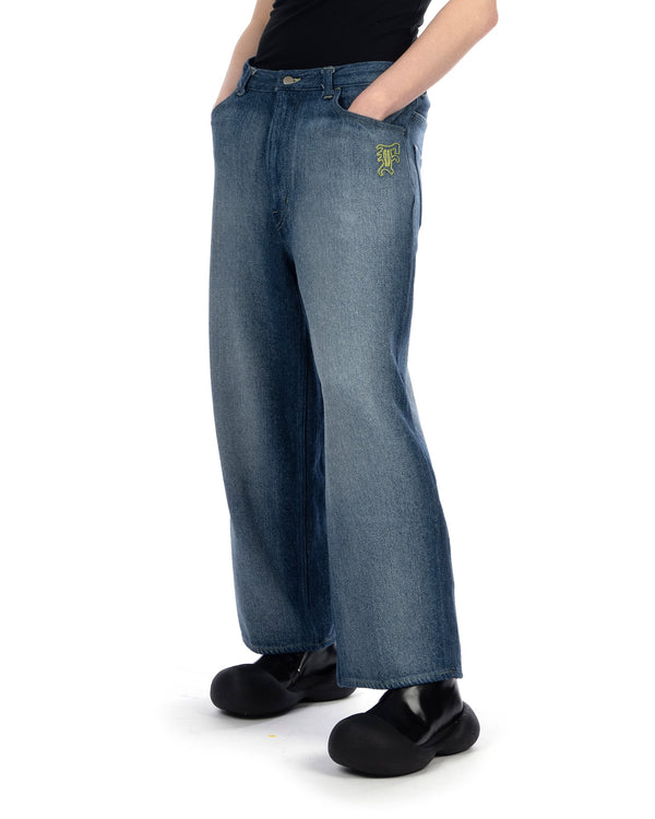 FACETASM | Denim Pants Indigo - Concrete