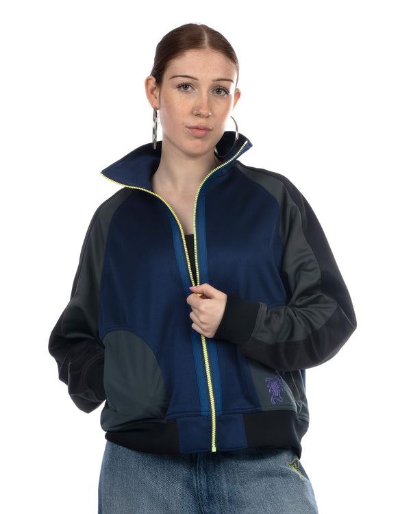 FACETASM | Jersey Track Jacket Navy - Concrete