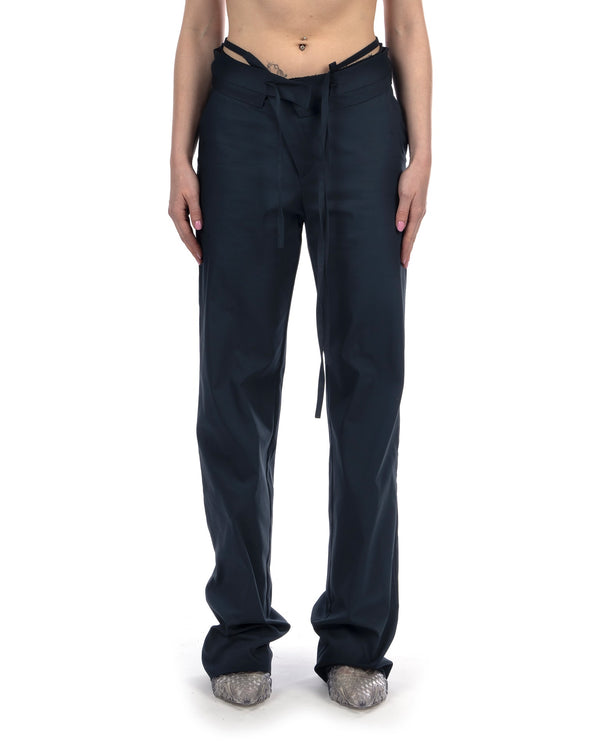 OTTOLINGER | Double Fold Suit Pants Dark Blue - Concrete