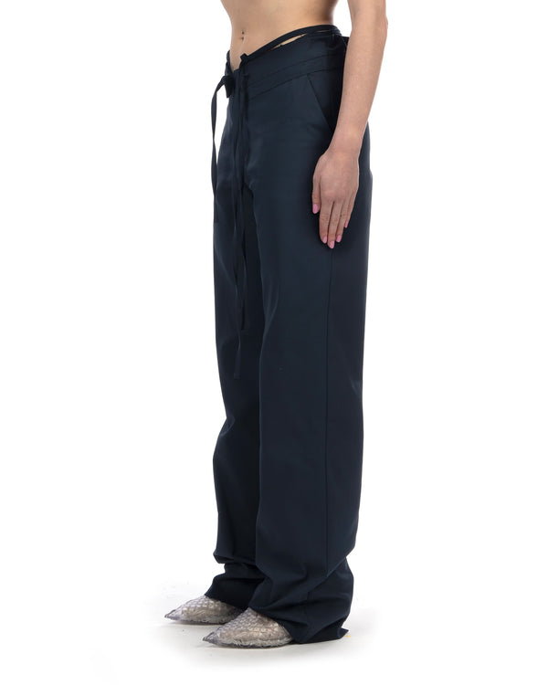 OTTOLINGER | Double Fold Suit Pants Dark Blue - Concrete