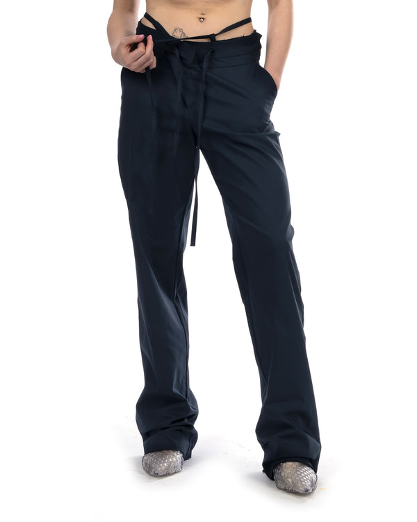 OTTOLINGER | Double Fold Suit Pants Dark Blue - Concrete
