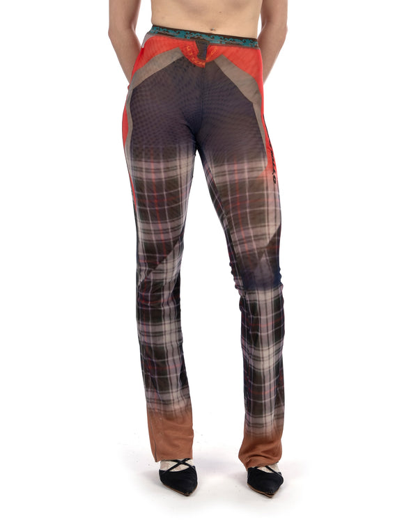 OTTOLINGER | Mesh Pants Surf Plaid - Concrete