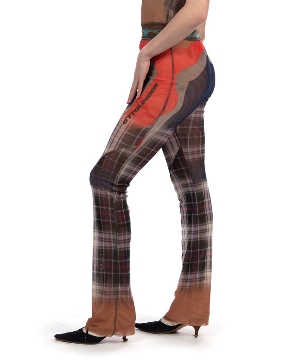 OTTOLINGER | Mesh Pants Surf Plaid - Concrete