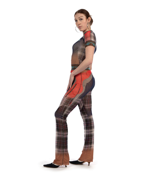 OTTOLINGER | Mesh Pants Surf Plaid - Concrete
