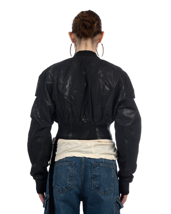 DRKSHDW by Rick Owens | Cropped Flight Jacket Black - Concrete