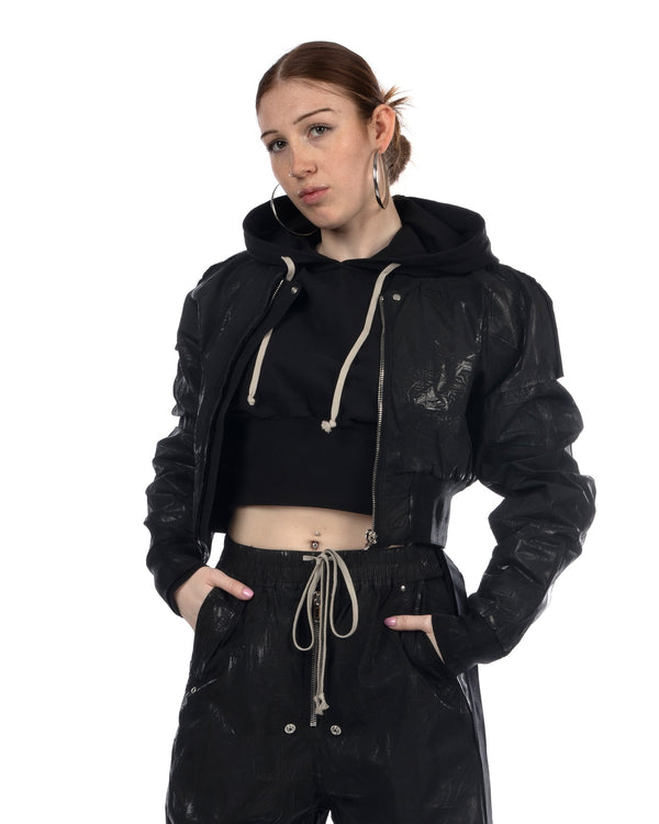 DRKSHDW by Rick Owens | Cropped Flight Jacket Black - Concrete