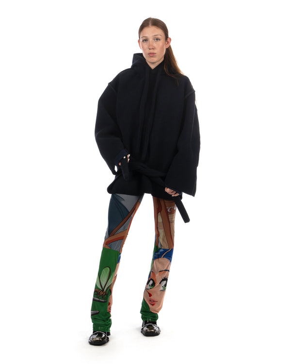 OTTOLINGER | Felted Hooded Scuba Anorak Dark Navy - Concrete