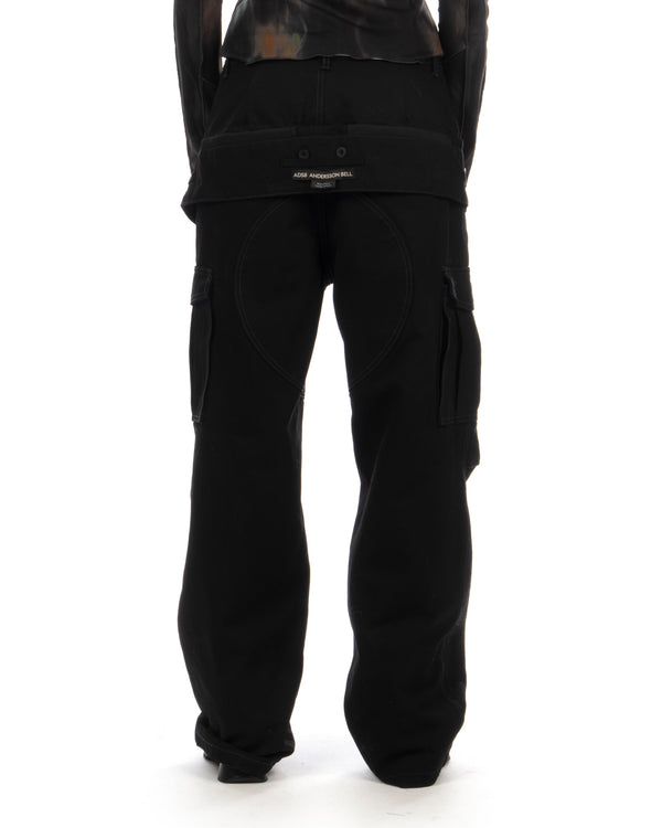 Andersson Bell | Double Waist Work Wide-Leg Jeans Black - Concrete
