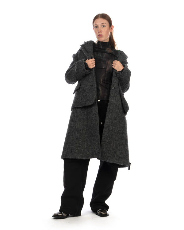 Andersson Bell | Blazer Layered Coat Grey - Concrete