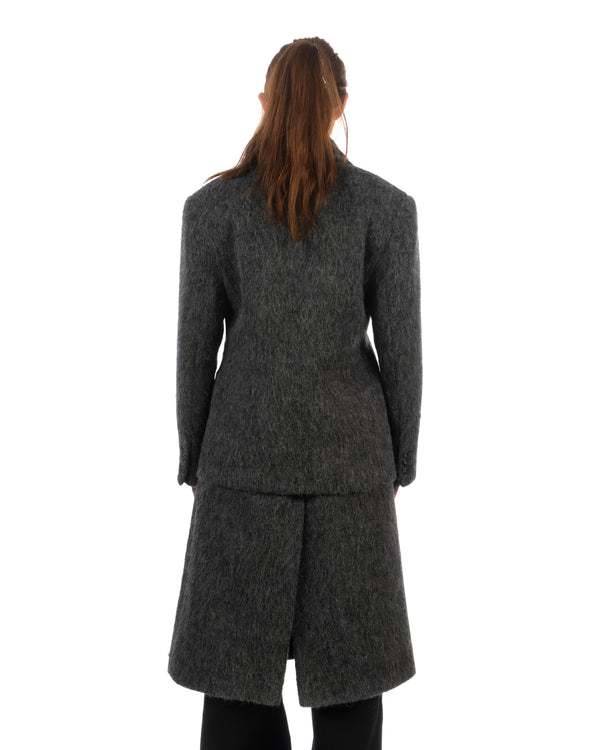 Andersson Bell | Blazer Layered Coat Grey - Concrete