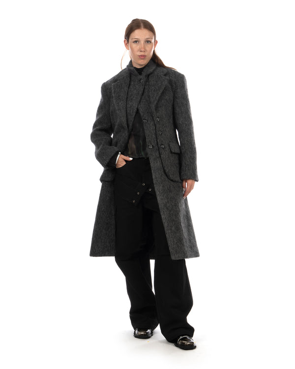 Andersson Bell | Blazer Layered Coat Grey - Concrete