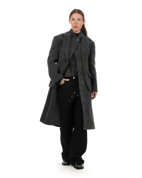Andersson Bell | Blazer Layered Coat Grey - Concrete