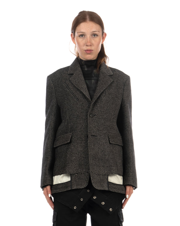 Andersson Bell | Unisex Inside Out Wool Jacket Grey - Concrete