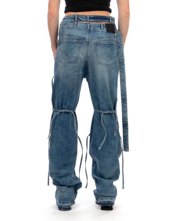 OTTOLINGER | Strappy Signature Wrap Jeans Blue - Concrete