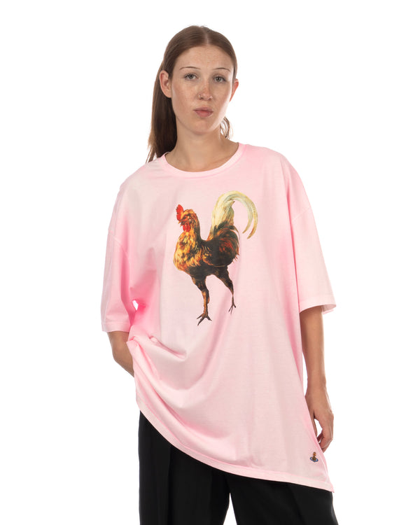 Vivienne Westwood | Rooster Oversized T-Shirt Pink - Concrete