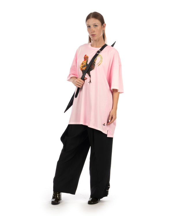 Vivienne Westwood | Rooster Oversized T-Shirt Pink - Concrete