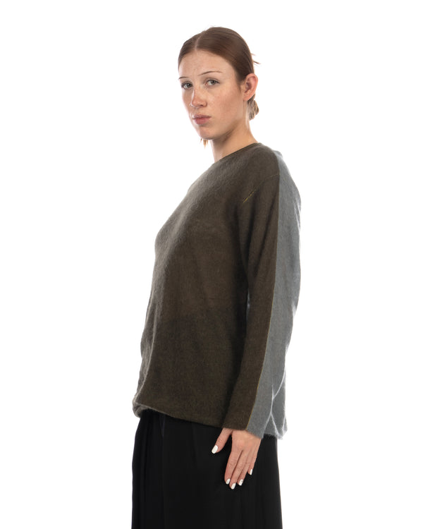 Beautiful People | Mohair Flip Pullover Olive - Concrete