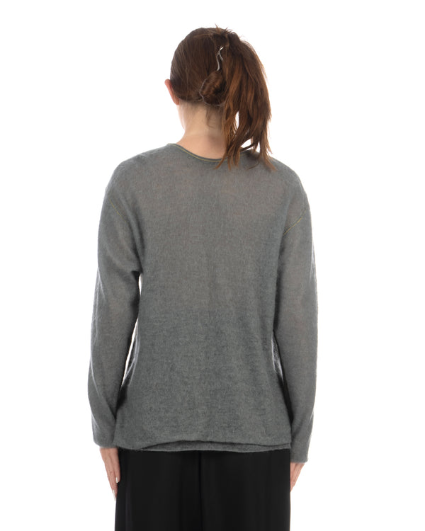 Beautiful People | Mohair Flip Pullover Olive - Concrete