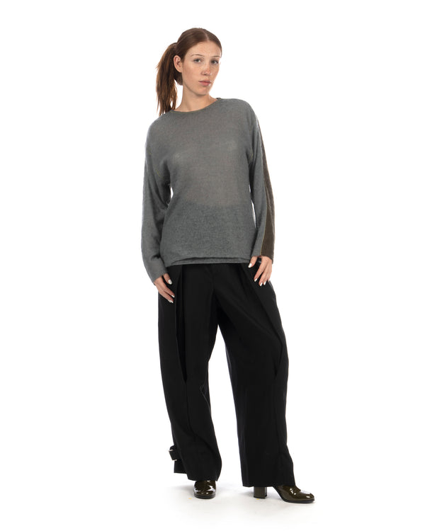 Beautiful People | Mohair Flip Pullover Olive - Concrete