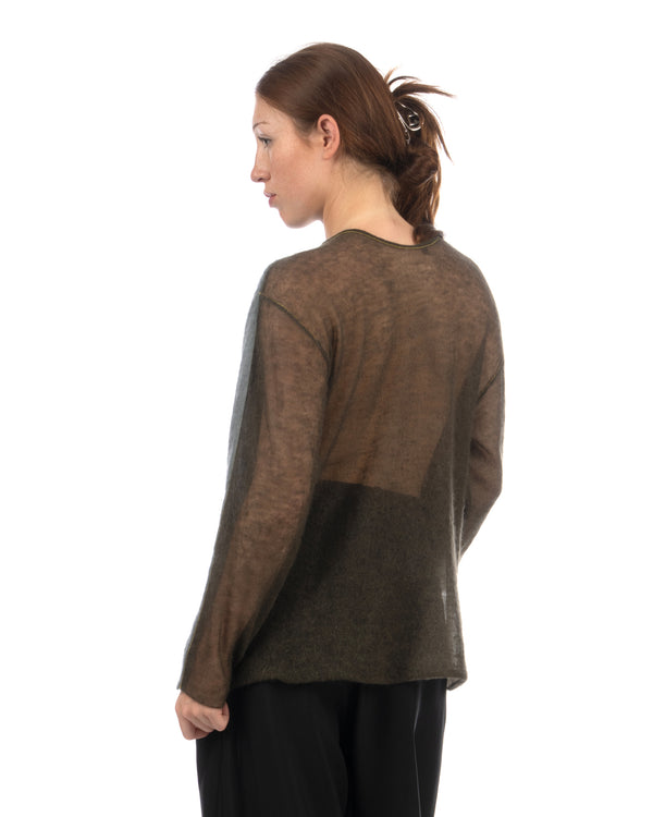 Beautiful People | Mohair Flip Pullover Olive - Concrete