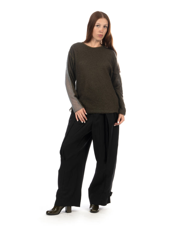 Beautiful People | Mohair Flip Pullover Olive - Concrete