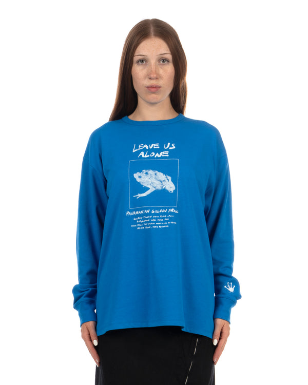 Beautiful People | Feels Suvin Jersey Print Long T-Shirt Blue - Concrete
