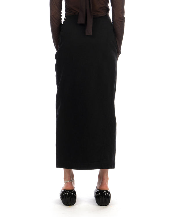 Beautiful People | Solaro Herringbone Bias Tight Longskirt Charcoal - Concrete