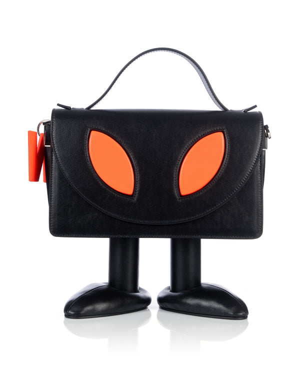 Walter Van Beirendonck | Alien Friend Leather Bag Black - Concrete