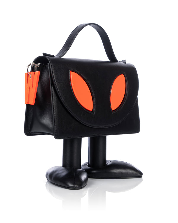 Walter Van Beirendonck | Alien Friend Leather Bag Black - Concrete