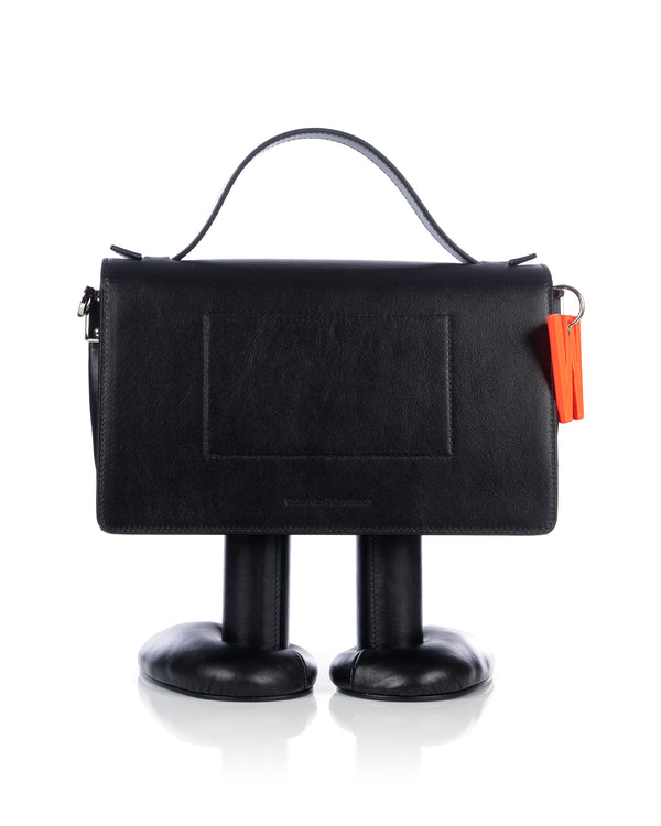 Walter Van Beirendonck | Alien Friend Leather Bag Black - Concrete
