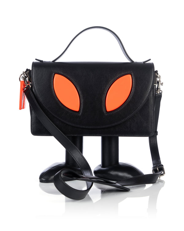 Walter Van Beirendonck | Alien Friend Leather Bag Black - Concrete