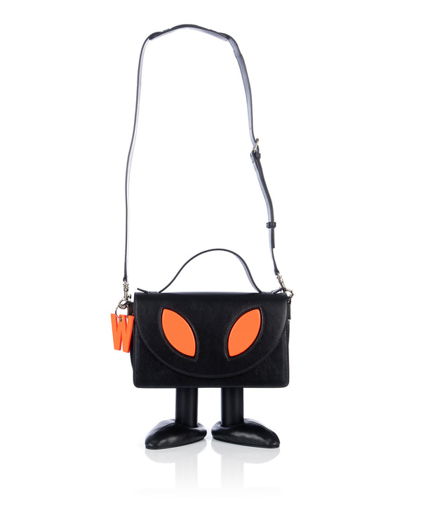 Walter Van Beirendonck | Alien Friend Leather Bag Black - Concrete