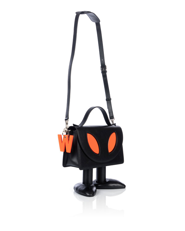 Walter Van Beirendonck | Alien Friend Leather Bag Black - Concrete