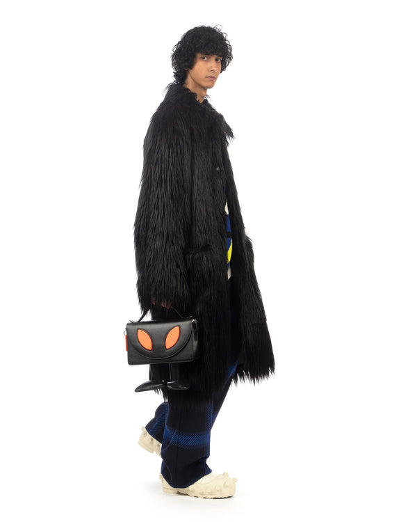 Walter Van Beirendonck | Alien Friend Leather Bag Black - Concrete