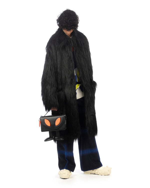 Walter Van Beirendonck | Alien Friend Leather Bag Black - Concrete