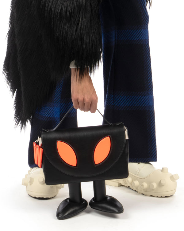 Walter Van Beirendonck | Alien Friend Leather Bag Black - Concrete