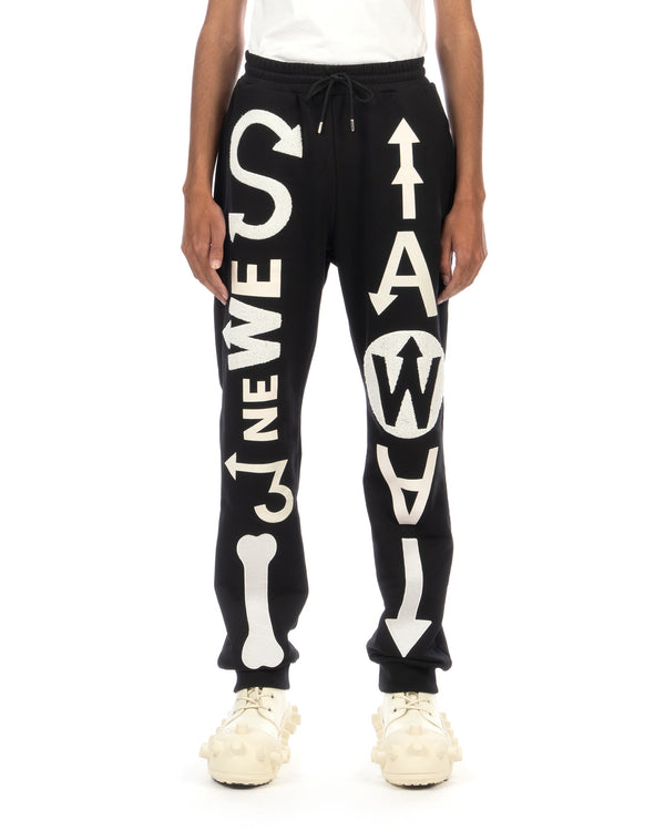 Walter Van Beirendonck | Alien Sweat Pants Black - Concrete