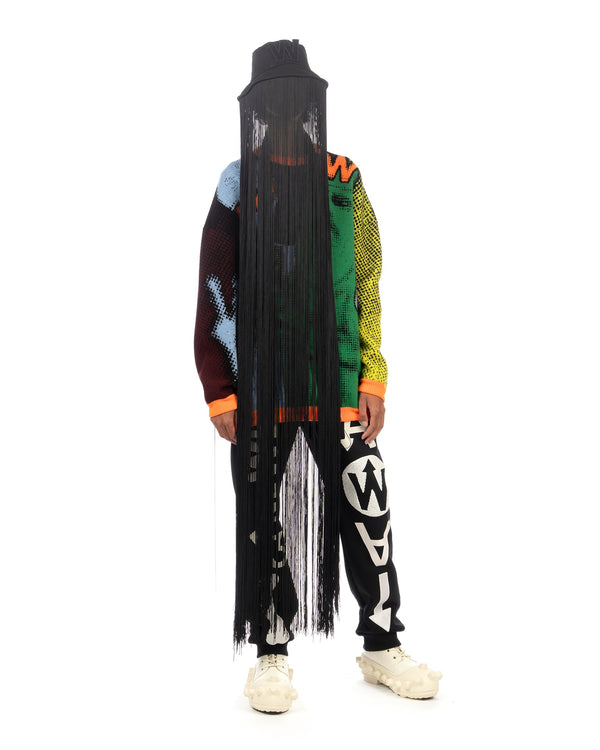 Walter Van Beirendonck | We Come in Peace Knit Sweater Multi - Concrete