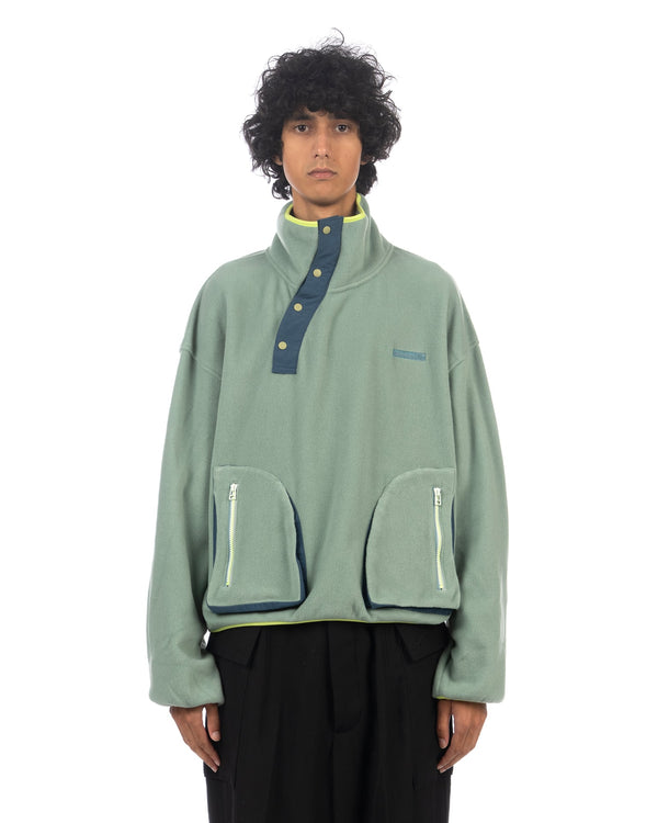 FACETASM | U Flowing Fleece Sweat Khaki - Concrete