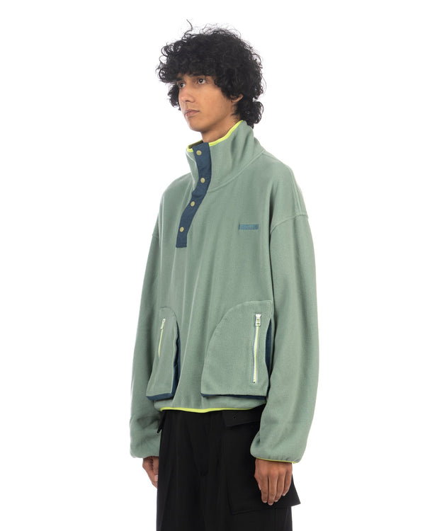 FACETASM | U Flowing Fleece Sweat Khaki - Concrete