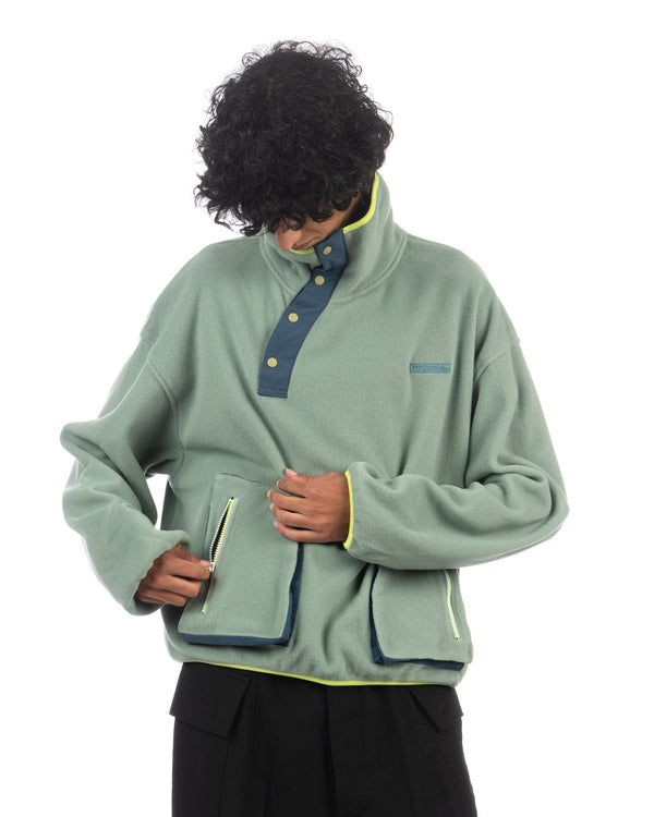 FACETASM | U Flowing Fleece Sweat Khaki - Concrete