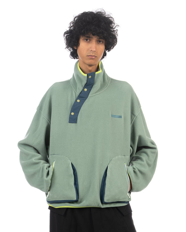 FACETASM | U Flowing Fleece Sweat Khaki - Concrete