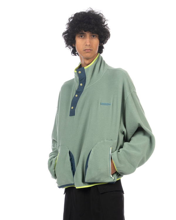 FACETASM | U Flowing Fleece Sweat Khaki - Concrete