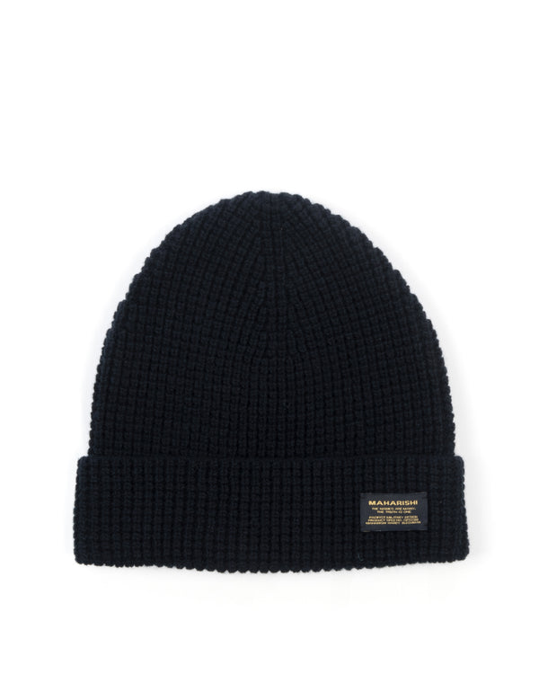 maharishi | Knit Beanie Black - Concrete