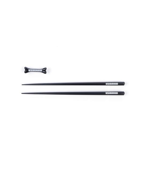 NEIGHBORHOOD | Chopsticks & Chopstick REST set Black - Concrete