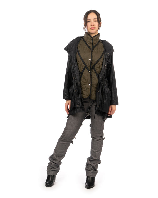 Christopher Raeburn | W Pop Out Parka Black - Concrete