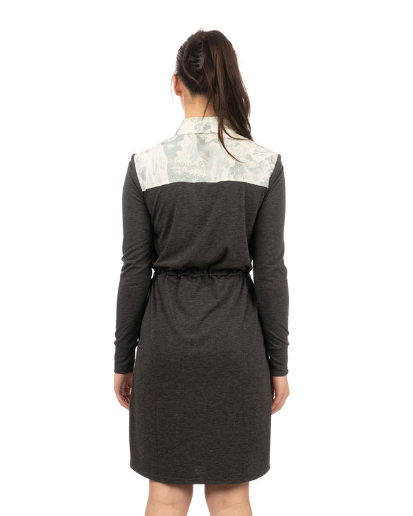 Christopher Raeburn | W Silk Shirt Dress Arctic - Concrete
