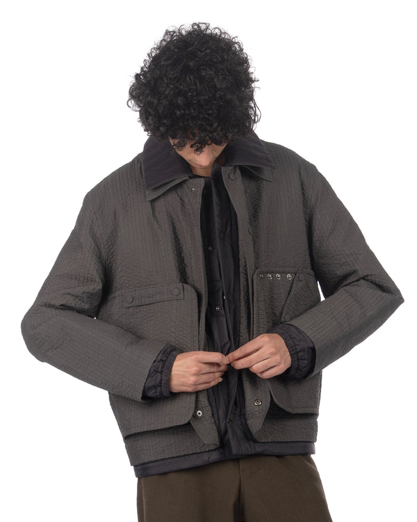 Craig Green | Double Quilt Worker Jacket Grey / Black - Concrete