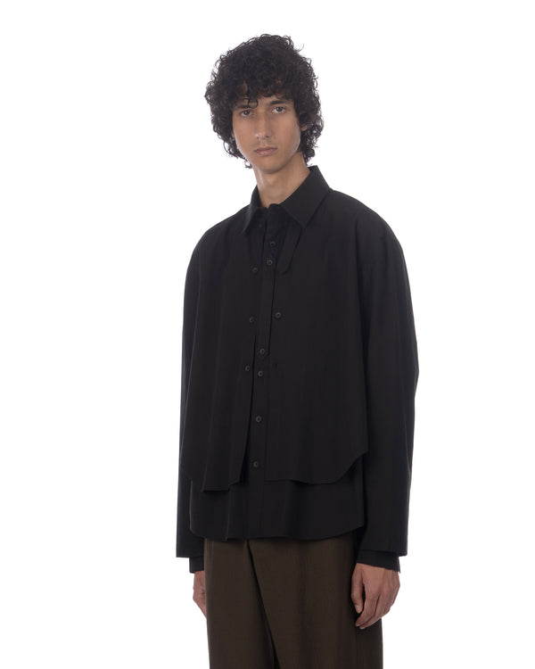 Craig Green | Layered Cotton Shirt Black - Concrete